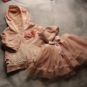 Blush Pink Lace TuTu Set